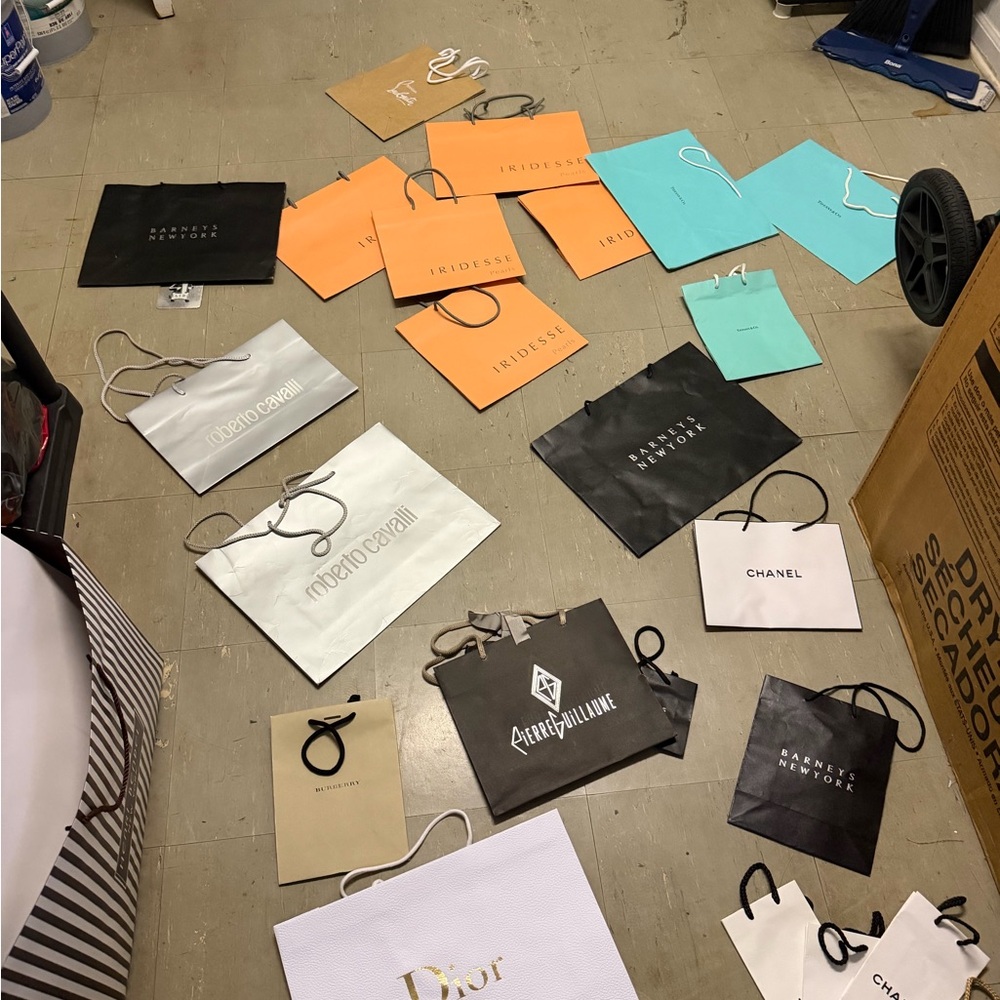 CHANEL and Designer Shopping Bags Collection in Black, White, and Pastels